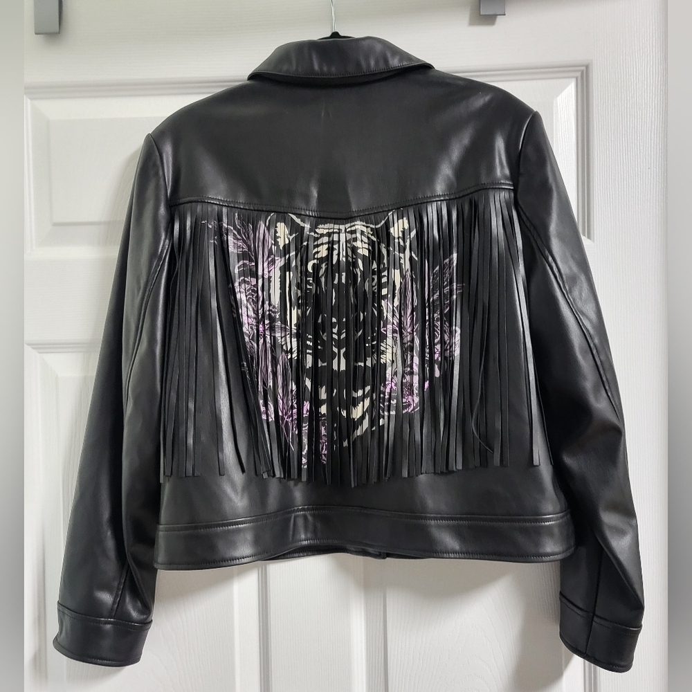 G by Giuliana Black Label Faux Buttery Leather Jacket - NWOT - Size L - Picture 6 of 7